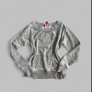 Roxy Gray Sweatshirt with Pink Accents